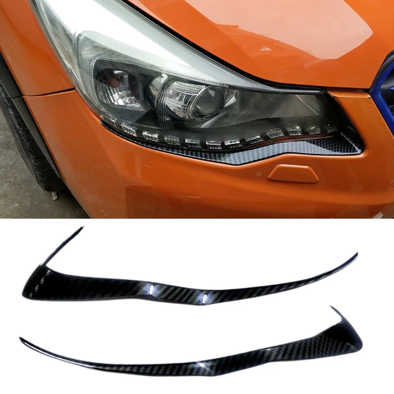 

Карбон волокно ABS передняя фара светильник Накладка для бровей для Subaru XV 2012-2016