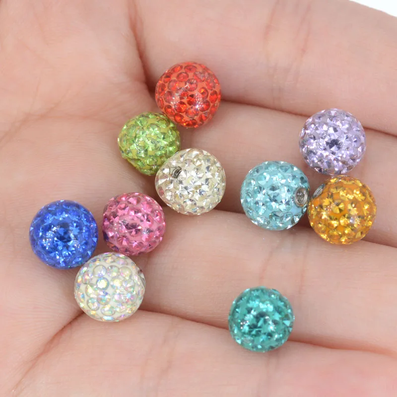 10Pcs 16g&14g 3-5mm Tongue Barbell Lip Ring Ear Belly Eyebrow Piercing Jewelry 100% CZ Crystal Screw 3-5mHole Replacement Balls images - 6
