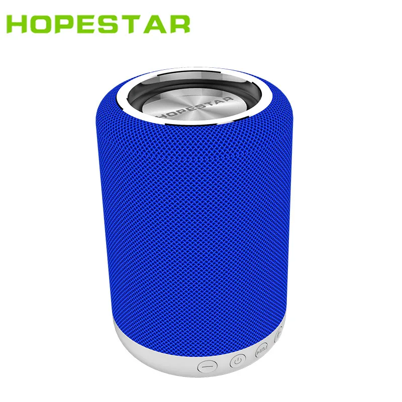 Blue HOPESTAR H34 Bluetooth динамик 1200 мАч портативный беспроводной громкоговоритель звук системы стерео Открытый 18650 музыкальный mp3-плеер - Цвет: Blue