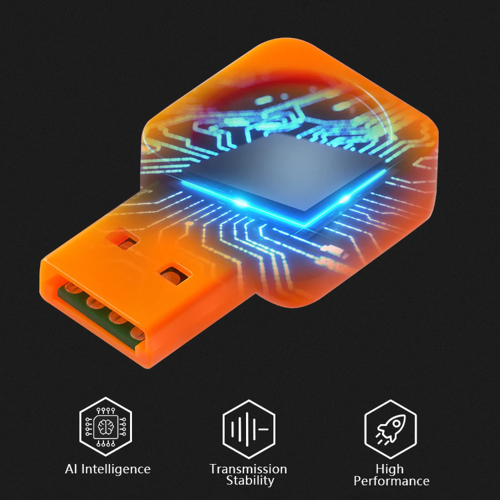 Умный USB микрофон kebidu Mini AI аудио адаптер Поддержка многоязычного перевода