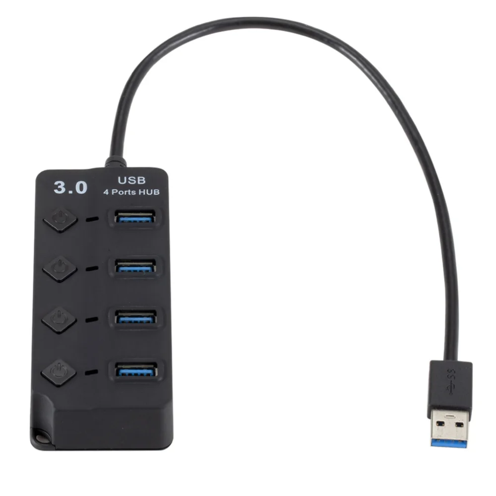 4 порта usb хаб независимый переключатель USB 3 0 делитель для компьютера ноутбука