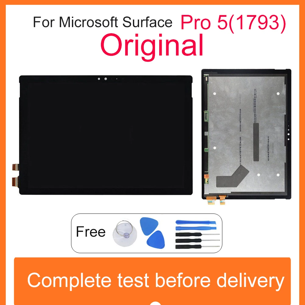 

Оригинальный ЖК-дисплей для Microsoft Surface Pro 5 1796, ЖК-дисплей с сенсорным дигитайзером в сборе LP123WQ1 для Microsoft Surface Pro5 Lcd