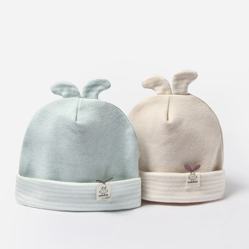 

Baby Windproof Warm Hat For Autumn And Winter New Style Beanie Double Layer Cotton Newborn Fetal Cap Cute Little Bean Sprout Hat