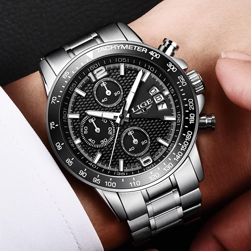 Reloj Hombre LIGE для мужчин s часы лучший бренд класса люкс военные спортивные