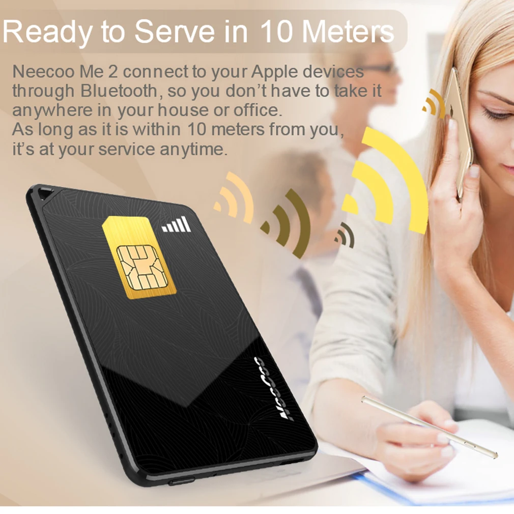 NEECOO две sim-карты двойной режим ожидания Bluetooth 4,0 адаптер для карт памяти для Iphone SE/5S/6/6 Plus/6 S черный