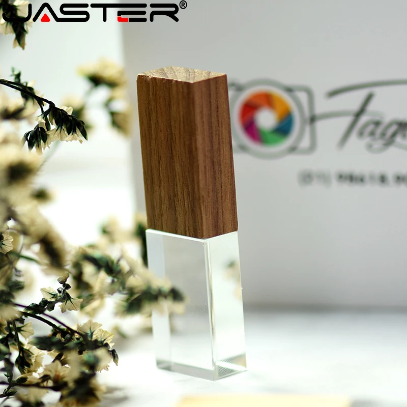 Флешка с кристаллом ореха JASTER usb 2 0 4 ГБ 8 32 64 128 черной упаковочной коробкой (10