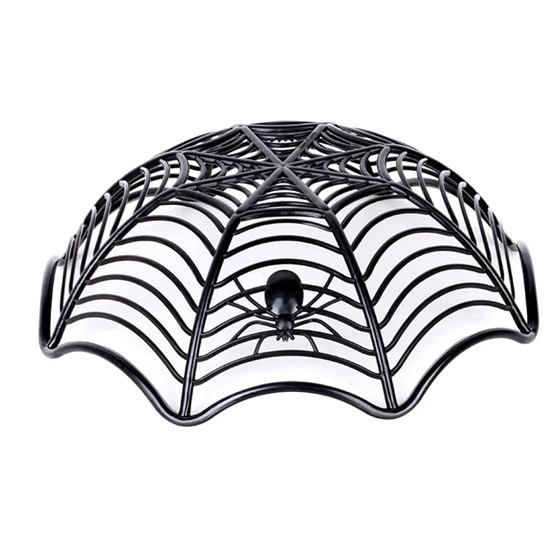Большая паутинная пластиковая корзина миски для вечеринок на Хэллоуин