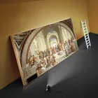 Школа Афин Рафаэль, известная репродукция, картина маслом на холсте, плакаты и принты, настенные художественные картины для украшения дома