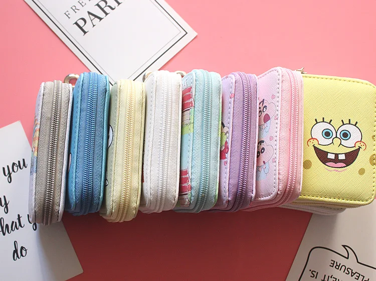 Миниатюрные кошельки Crayon Shinchan с принтом кошелек для мелочи вместительный клатч