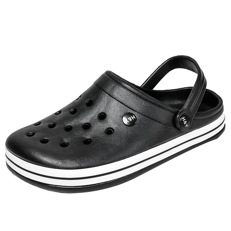

Men Sandals Crocks Summer Hole Shoes Crok Rubber Clogs Shoes Blue Hard Crocse Beach Flat Men Slippers