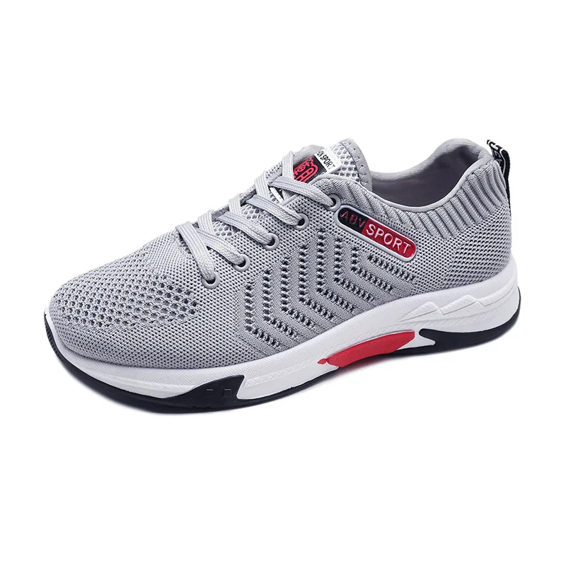 

New Knitted Mesh Casual Shoes Men Exercise Running Shoes Low Top Men's Lace-up Sneakers Breathable Comfortable Male Casual Shoes