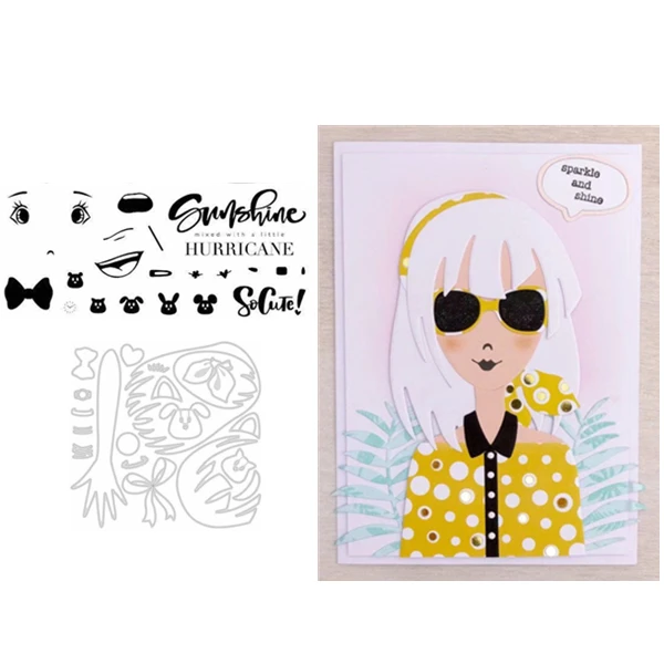 Прозрачные штампы и Вырубные для девочек сделай сам скрапбукинга/изготовления