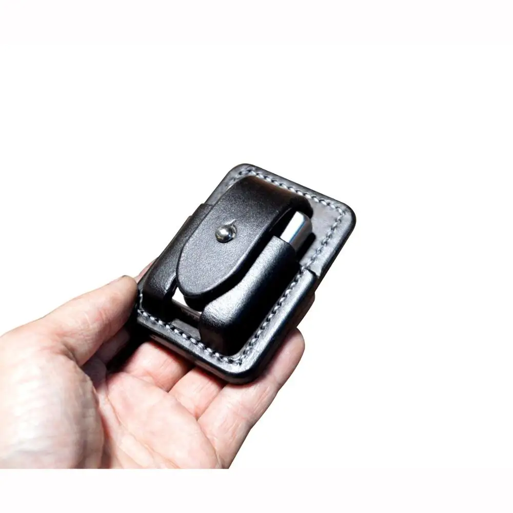 Hand made leather craft lighter case leathecraft Genuine Full grain cowhide pouch holder | Дом и сад