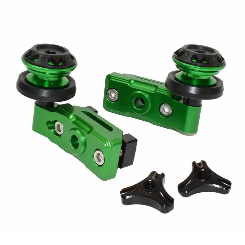 Waase Мотоцикл CNC Алюминиевые регуляторы цепи с катушками слайдер для Kawasaki Ninja 400 2018
