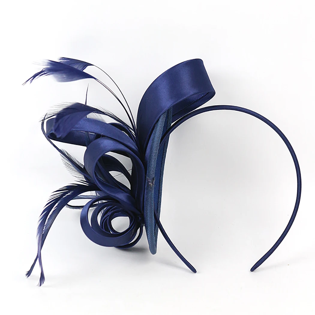 Перьевое обруч украшение для волос заколка Вуалетка шапка двойного назначения