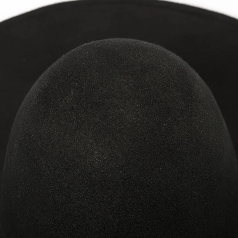 01909-HH8129 high top black wool  formal  fedoras  hat  men women leisure panama jazz hat