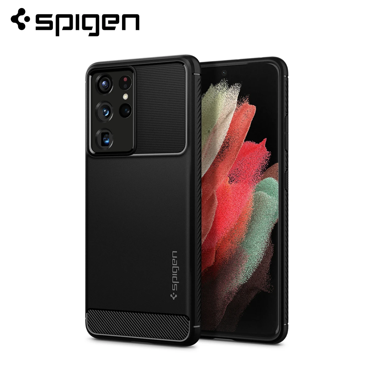 Усиленный чехол Spigen для Samsung Galaxy S21 Ultra (6 8 дюйма) матовый черный противоударный -