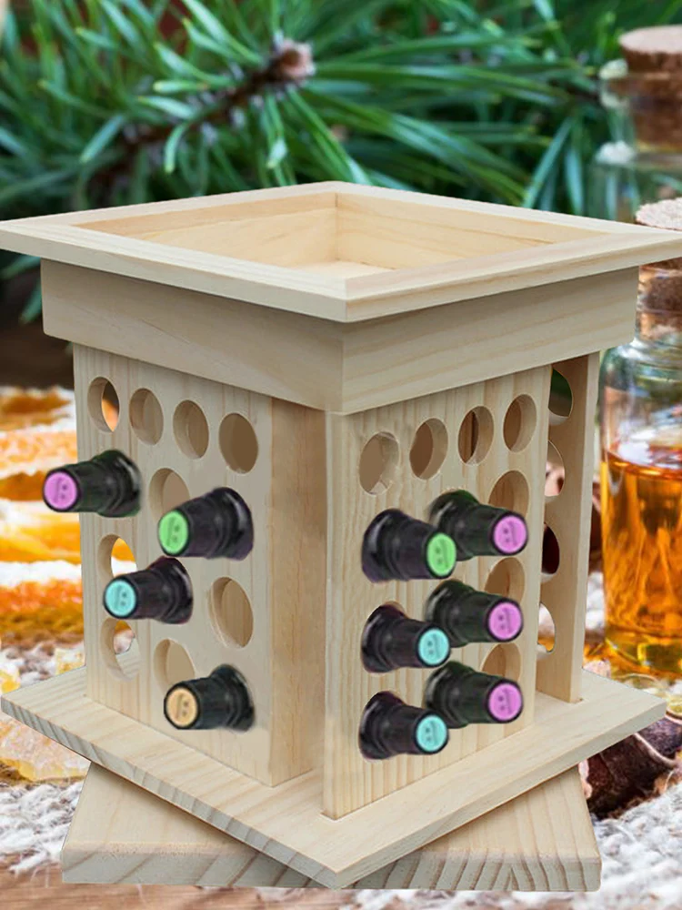 

new Essential Oil Display Stand Sample Rotatable Storage Rack Oil Bottle Storage Holder Classification Display Stand Table Decor