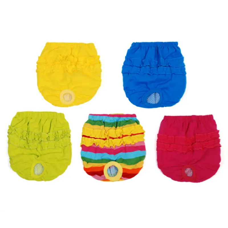 

Pet Physiological Pants Soft Lace Menstruation Diapers Washable Female Dog Sanitary Shorts Pets Underwear Panties Dogs Briefs