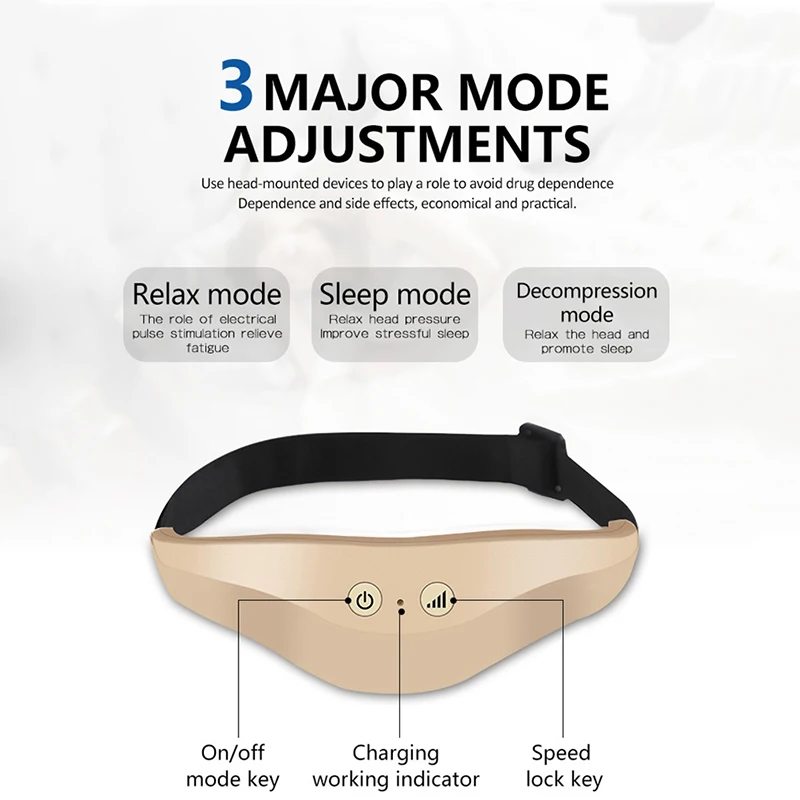 Умный электрический массажер для головы облегчение мигрени бессонница терапии