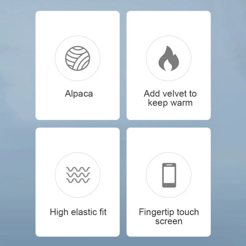 

Cycling Gloves Winter Unisex Knitted Gloves Touch Screen Male Mitten Thicken Warm Wool Cashmere Solid Men Motorcycle Gloves