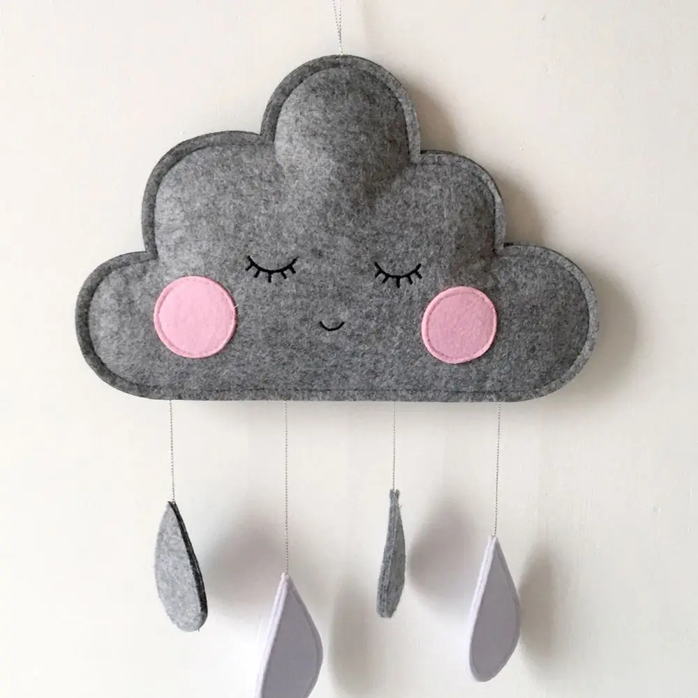 INS скандинавские звезды облако фетр капля дождя кулон украшение для детской комнаты дома палатка подвесная
