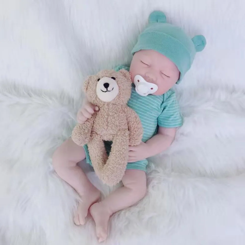 bear(light brown) Avani кукла полумягкая силиконовая виниловая Детская кукла Реалистичная новорожденная Детская кукла Реалистичная кукла реборн для детей - Цвет: bear(light brown)