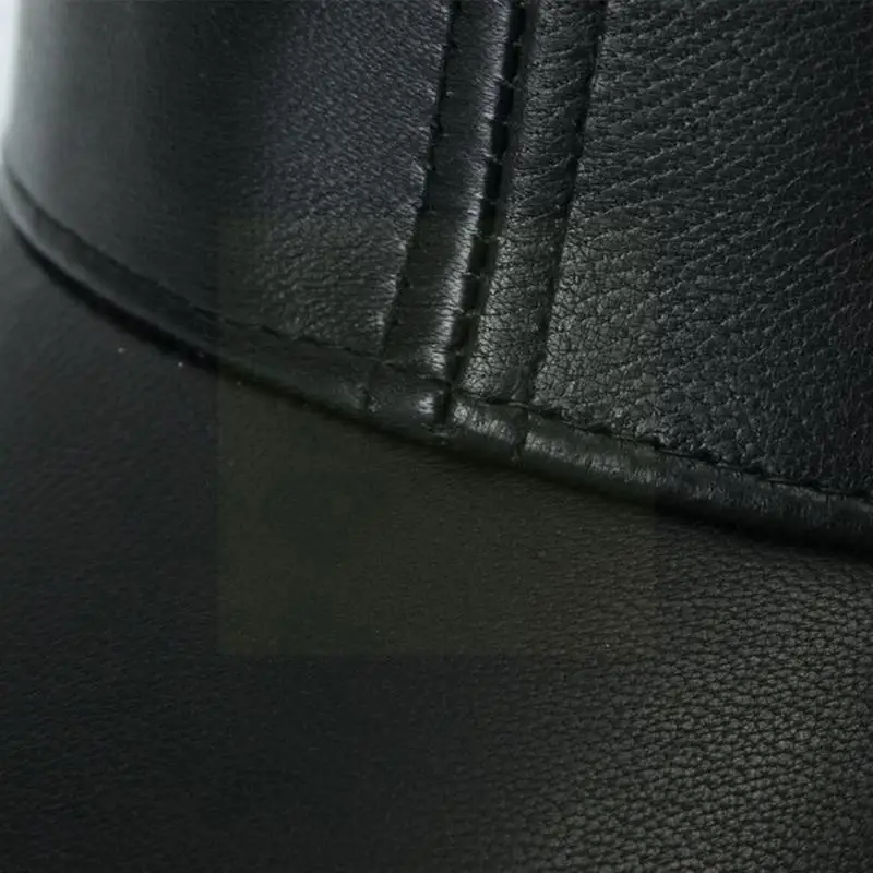 

Бейсболка унисекс из искусственной кожи для мужчин и женщин, однотонная весенняя шапка, Кепка-тракер, цветная, для гольфа, W0w9, Черная