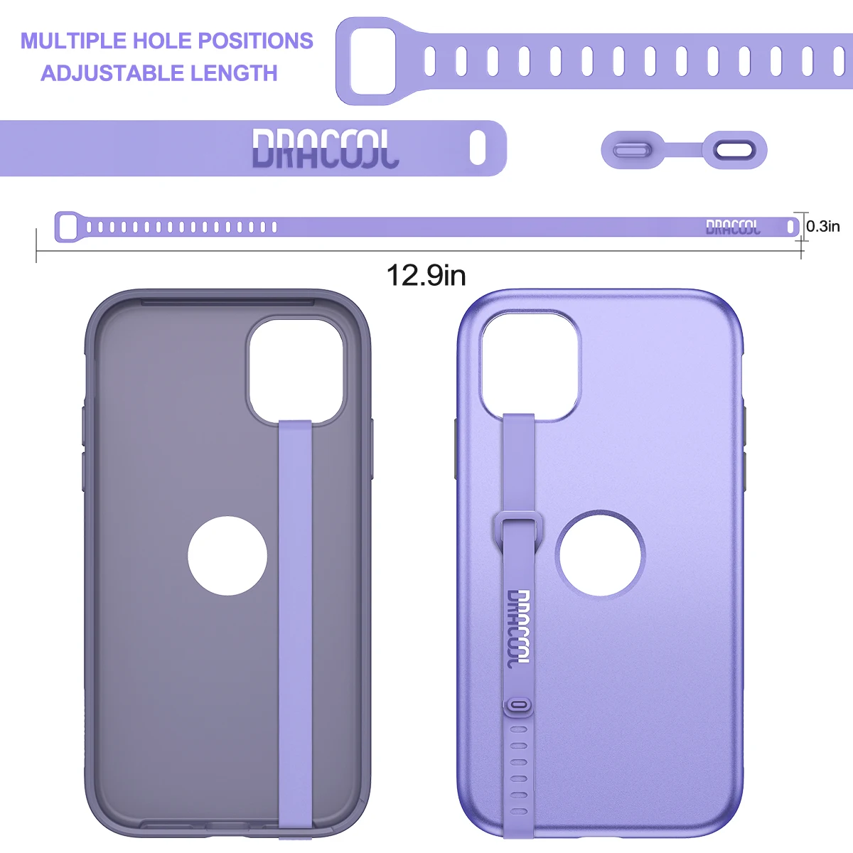 2PCS Phone Strap Ropes Grip Loop Wristband Hand Holder Silicone Stretching Slim Band For iphone Soft Bracket For Samsung