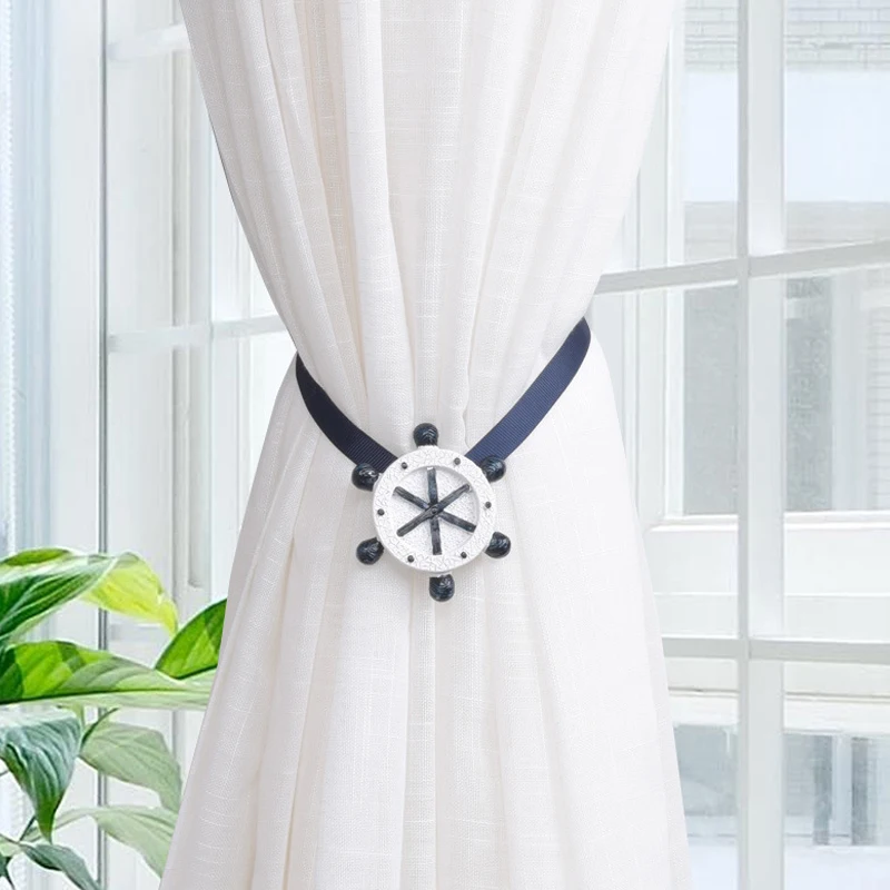 

Magnet Curtains Anchor Rudder Curtains Tieback Holder Buckle Clips Magnetic Shower Curtain Strap Accessories JJJRY771