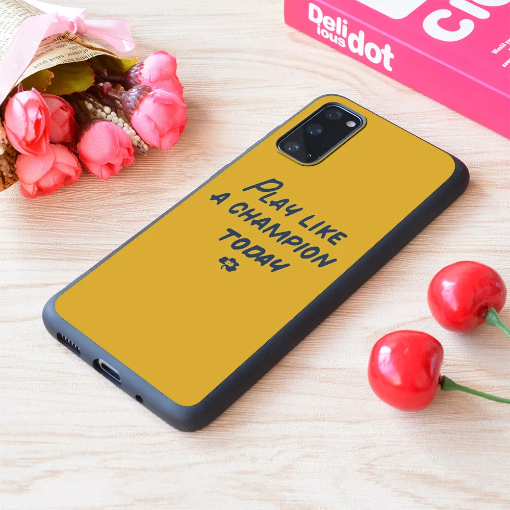 

For Samsung Galaxy Play Like A Champion Today Notre Dame Nd Gold Print Soft Matt Phone Case