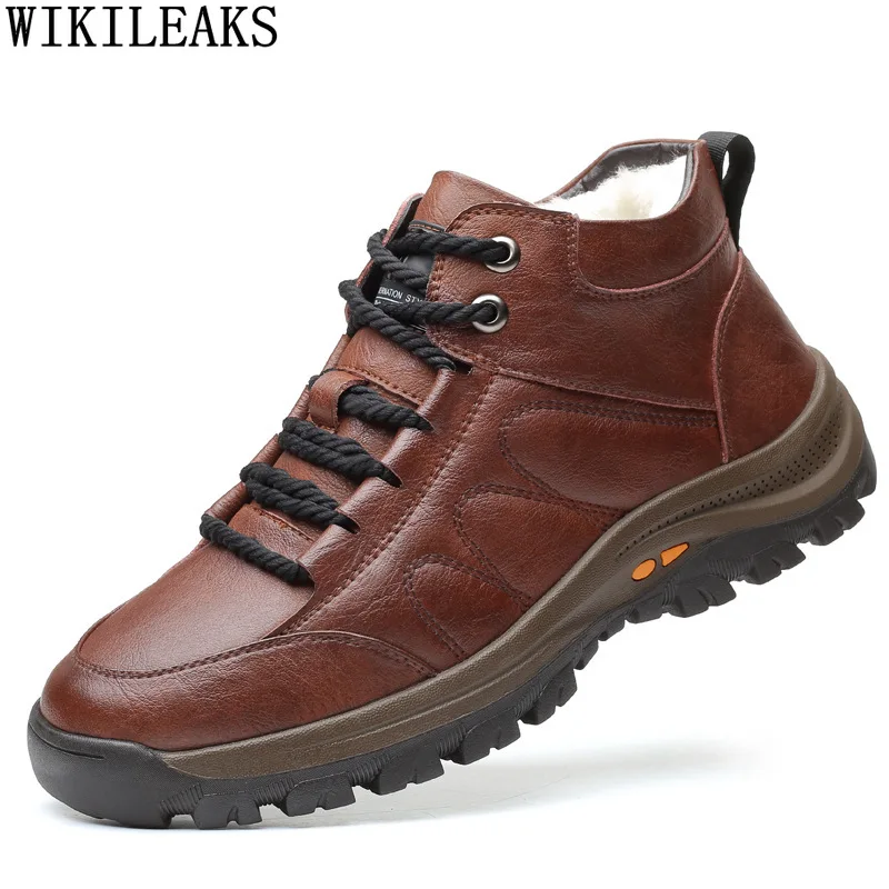 

Black Martin Boots Men Leather Shoes Men Winter Boots for Men Male 2022 Round Toe Man Luxury Designer Ankle Boots Chaussures