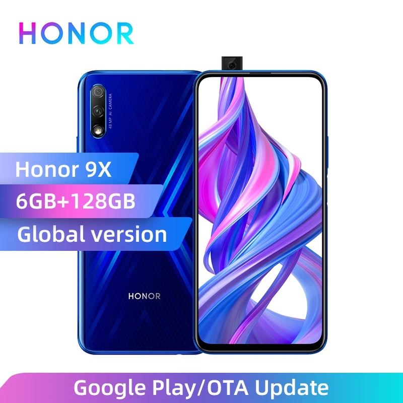 Глобальная версия Honor 9X 6 Гб RAM 128 ГБ ROM Kirin 710F восьмиядерный смартфон 59 &quot48MP задняя