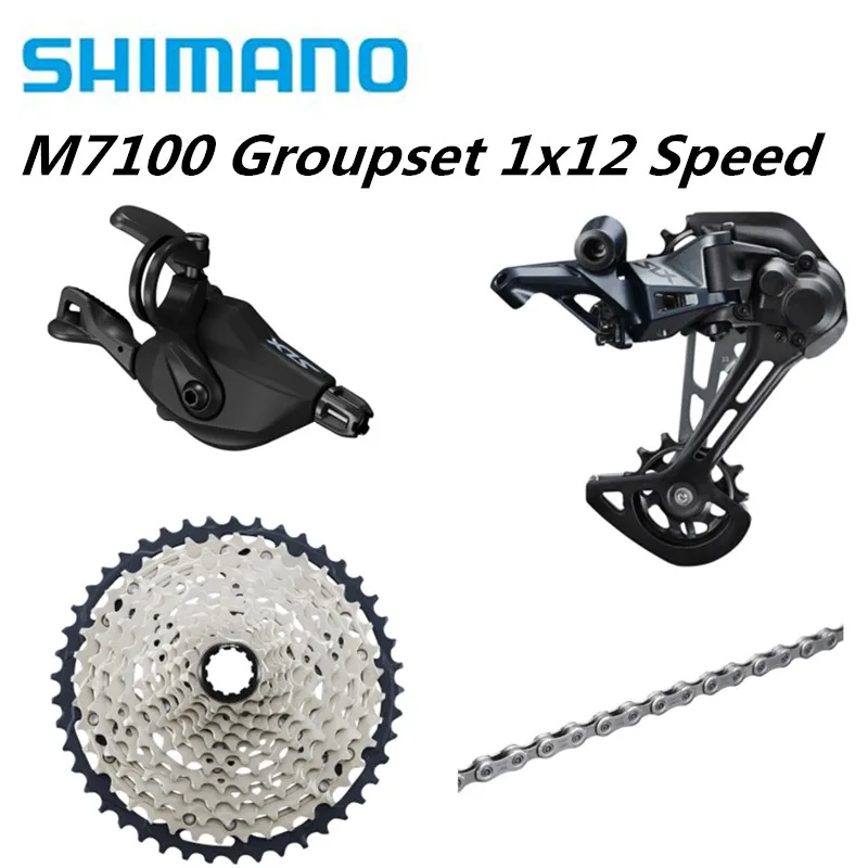 SHIMANO SLX M7100 4 шт. 1x12 12 Скоростей 10-51T набор групп SL+ RD+ CS+ HG M7100 переключения заднего переключателя кассета с цепью M7120 SGS 10-45T