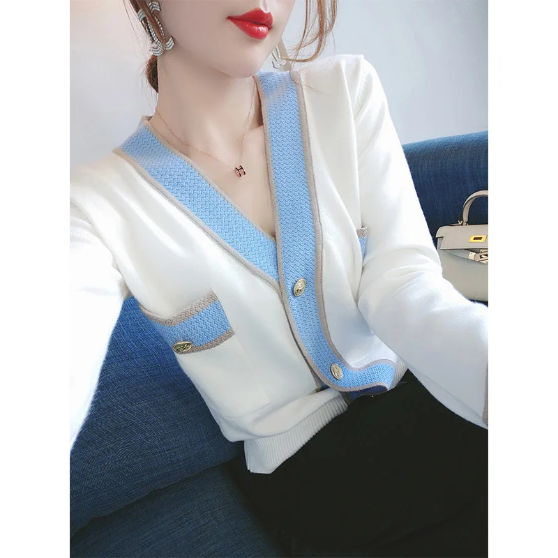 

Sweater Cardigan Coat 2021 New Women's Temperament V-Neck Sweater Trendy Clothes For Women