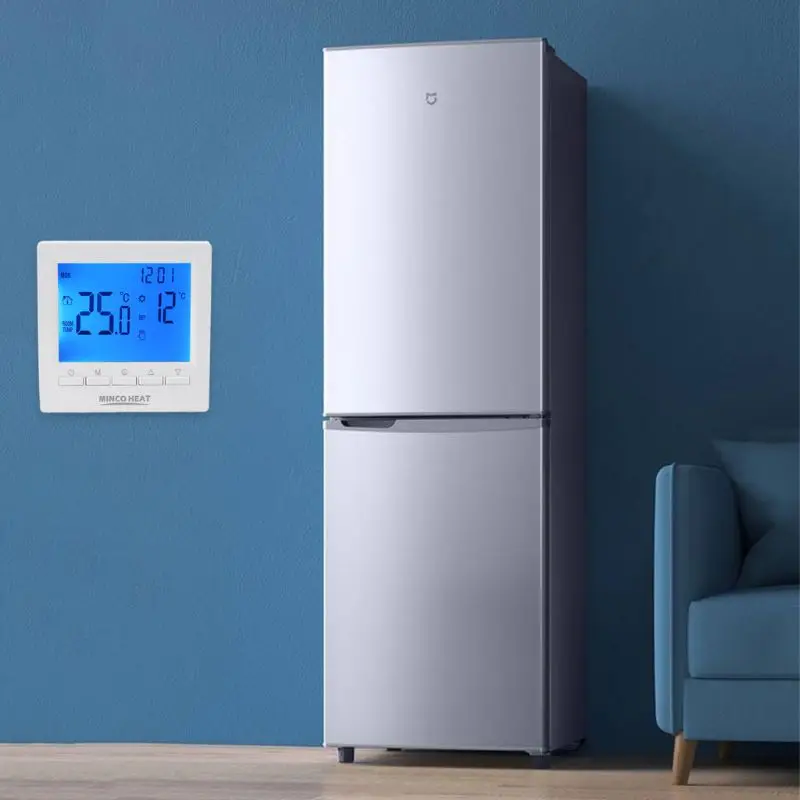 

LCD Gas Boiler Thermostat 3A Weekly Programmable Room Heating Temperature Controller 86x86mm ME83
