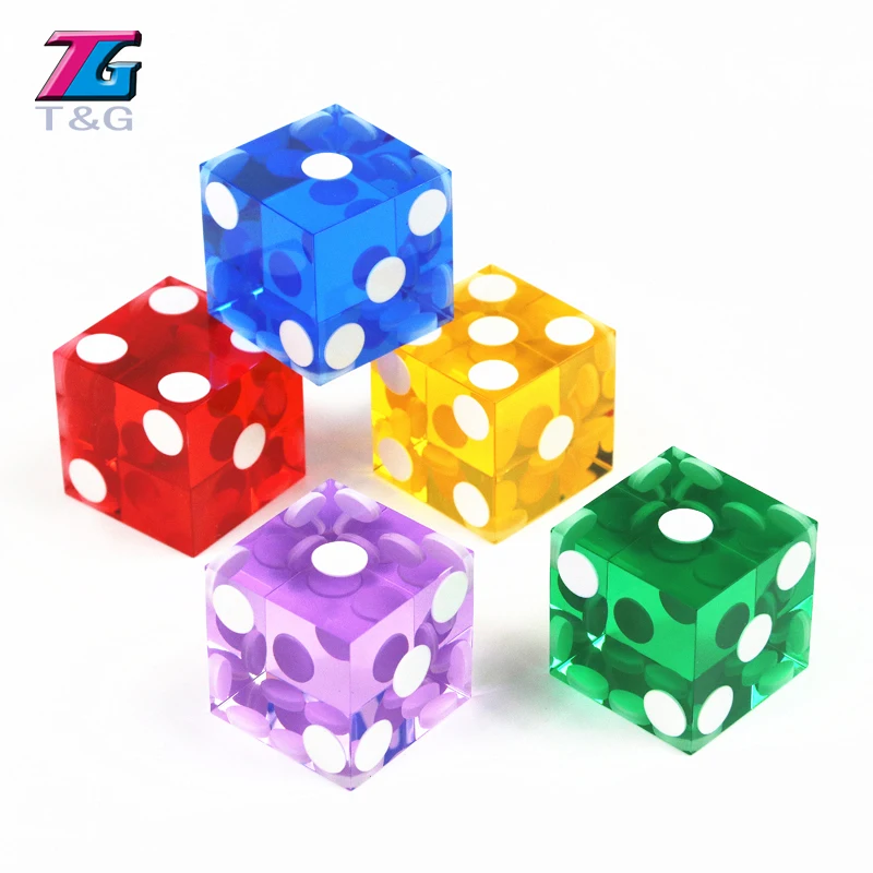 1 шт. прозрачные акриловые кости для казино 19 мм | Спорт и развлечения