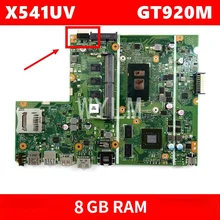 X541UV 8GB RAM i5-6200/i5-6198CPU GT920M mainboard  For ASUS X541UV X541U X541 laptop motherboard 90NB0CG0-R02100 Free Shippin