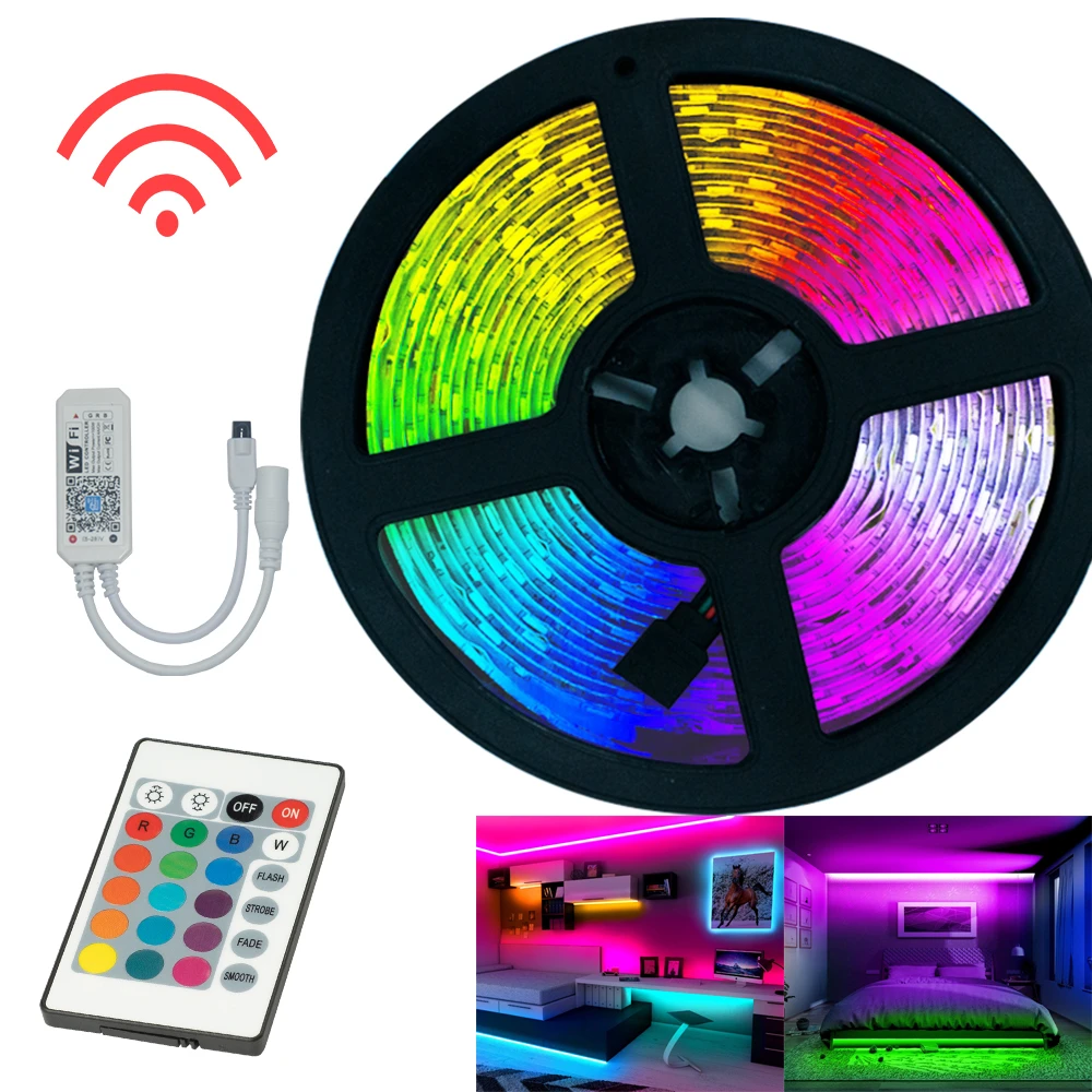 

49.2 ft ahout 15M Waterproof IP65 LED 2835 RGB WiFi controller suitable for Easter party decoration