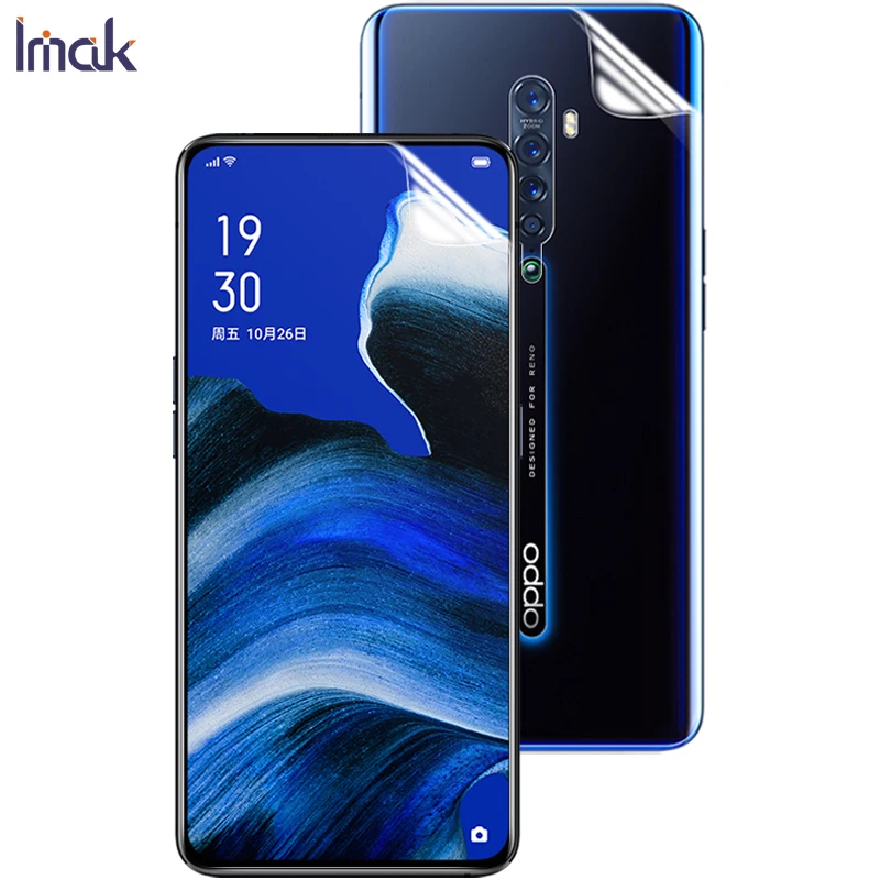 Imak 2 шт. Чувствительная прозрачная Гидрогелевая тонкая пленка для OPPO Reno2 3D полное