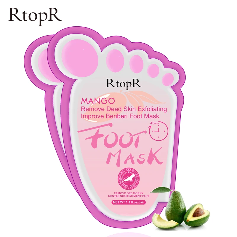 RtopR 2 сумка горячая распродажа маска для ног манго отшелушивающий отбеливающий