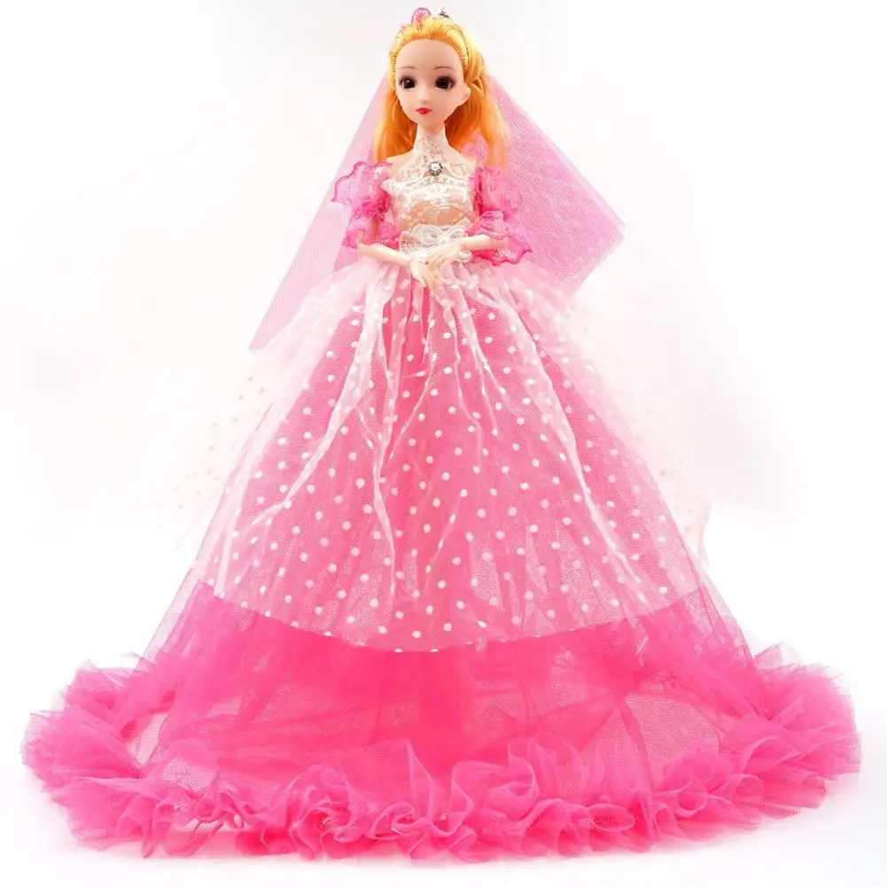 

LeadingStar Wedding Dress Doll Bride Princess Evening Gown Dress Girl Gift Doll