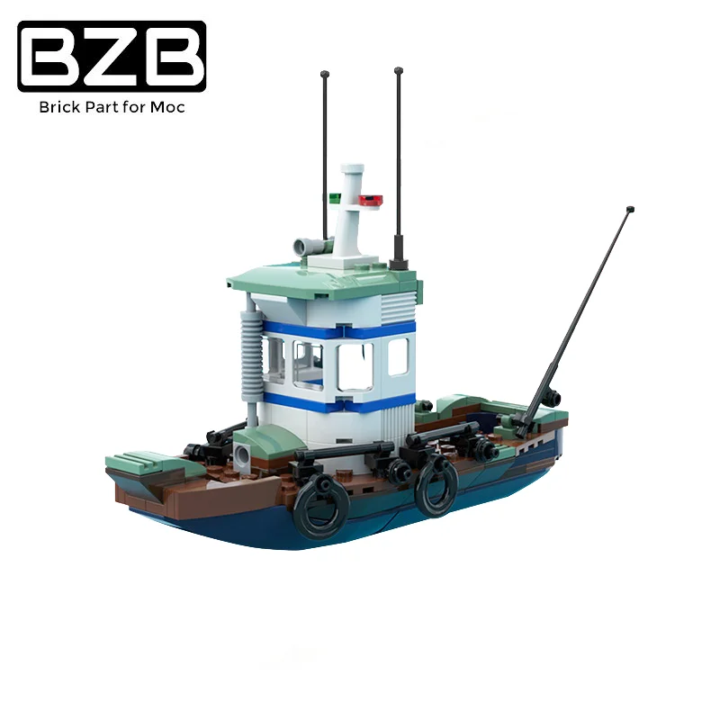 Конструктор MOC в стиле ретро для рыбалки и лодки конструктор с рисунком древней