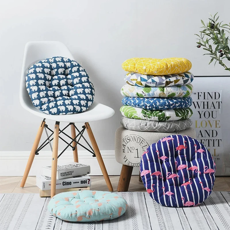 Утолщенная круглая подушка мягкая футоновая для кресла домашнего декора