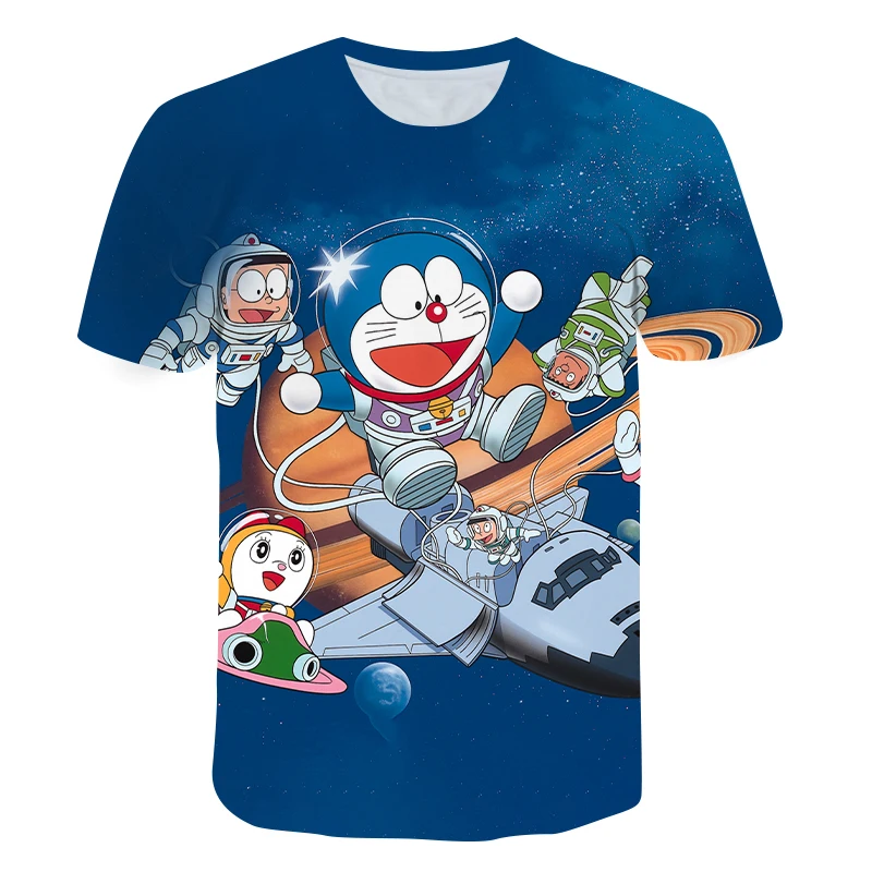 

Kids Clothes Summer Short Sleeved Shirt Anime Doraemon Printed 3D T-Shirts Fashion Football Oversized Tshirt Boys/Girls Kawaii