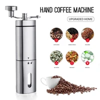 upgraded hand manual coffee portable grinder adjustable ceramic coffee bean mill stainless steel kitchen mills tools