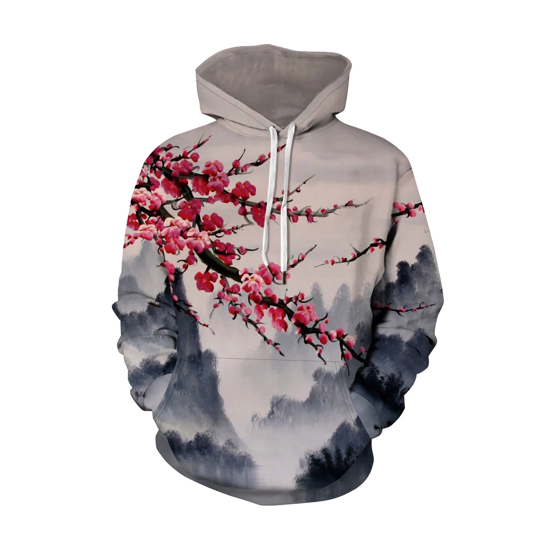 

Толстовка с капюшоном для мужчин и женщин, модный Свитшот оверсайз с капюшоном и 3D-принтом сливы, новинка на осень-зиму 2021 на весну, 2022