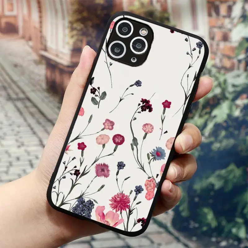 

Purple Watercolor flower Dandelion Lotus Lavender Phone Case for iPhone 11 12 mini pro XS MAX 8 7 6 6S Plus X 5S SE 2020 XR