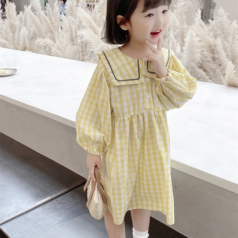 

Girl Dress Kids Baby Dress 2021 Blue Spring Autumn Thicken Toddler Princess Clothes Casual Outwear Beach Uniform Dresses Childre