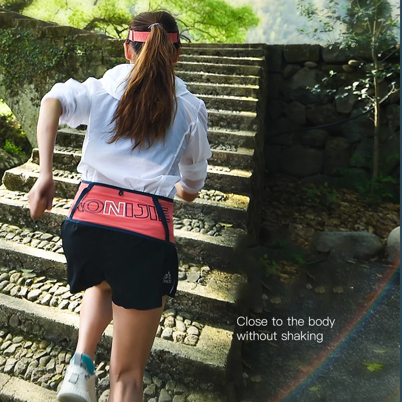 AONIJIE Running Belt Hydration Waist Pack Waist Bag Phone Holder For Outdoor Trailing Running Camping Hiking 250ml Water Bottle